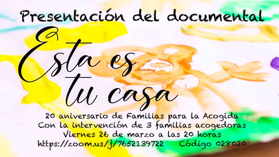 20º ANIVERSARIO FpA «ESTA ES TU CASA» Encuentro Publico 26 de marzo de 2021